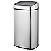 KITCHEN MOVE - Pattumiera per la Cucina, Semi-Automatica, One-Touch, Forma Quadrata, in Acciaio Inox Cromato, capacità: 50 l, Acciaio Inox, Inox, 60 l