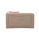 [リズデイズ] 財布 レディース 長財布 小さめ 短い 本革 牛革 極小 薄い 薄型 スリム 軽い コンパクト (グレーベージュ/ピンクベージュ)