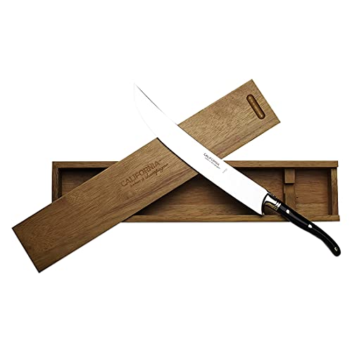 California Champagne Saber Company - Blackwood - Handmade Sword Made In Laguiole French Style - Packaged In Elegant Oakwood Crate - Luxurious Champagne Knife Bottle Opener #TOP20