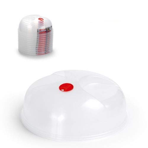Ventilated Microwave Splatter Guard - Food Safe Lid Cover for 24.5 cm Plate