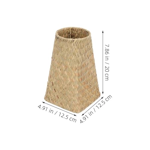 Jarrones para flores de paja tejida en juego rustico para decoracion 3