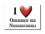 Fridge Magnet of Oberried bei Niederscherli in the province of Bern realized with the followings elements: