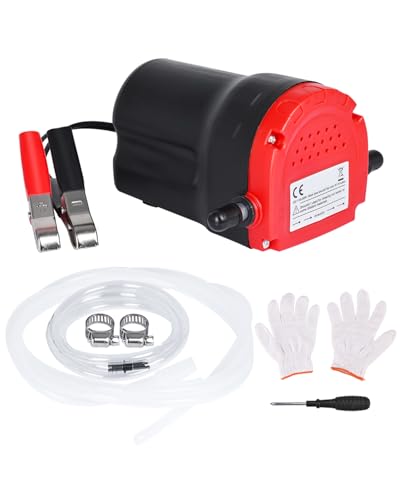 BOOMSTART Pompe de vidange d'huile 12 V 60 W Extracteur de liquide diesel Scavenge Aspiration Pompe de transfert de carburant avec tuyaux pour bateau, tuyaux,...