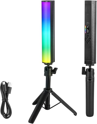 NEEWER Barra Luminosa RGB con Treppiede Tavolo, Stick Luce Magnetico Portatile per Foto Video, Luce Tubo LED a Colori Dimmerabile 2500K-8500K CRI95+, Batteria 2550mAh, 17 Scene per Vlog TikTok, TL20C