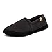 ACORN Men's Moc Slipper, Black, Large/10.5-11.5 M US