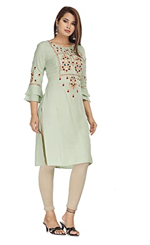 Image of Chahit Women's Rayon Straight Kurta