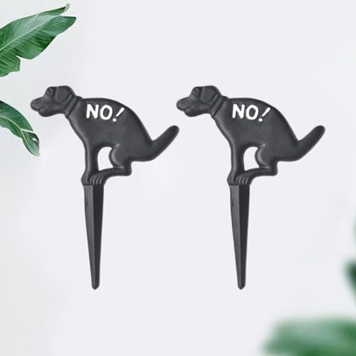 Panneau décoratif jardin fer noir forme chien lot de 2 CRAFTHROU - 6