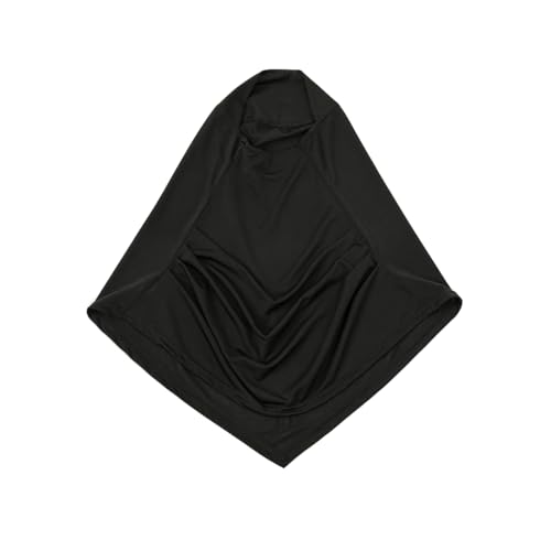LMVERNA Ready To Wear Hijab for Women Muslim Instant Turban Soft Scarf for Prayer Long Hijabs(Black)2