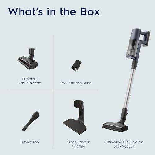 Image of Electrolux Ultimate600 Cordless Stick Vacuum with PowerPro Bristle Nozzle and Larger Dust Bin Capacity, 50-Minute Run Time, 3 Power Modes, Denim Blue