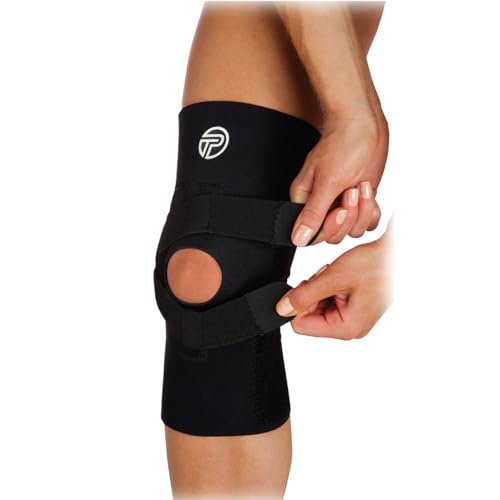 Pro-Tec Athletics J-Lat Patella Support, Provides Lateral Tracking Control with Dual Elastic Straps and J-Shaped Tubing, Improves Patellar Alignment and Stability for Subluxation Right, Large
