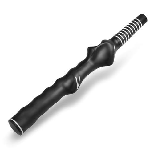 Golf Grip, Standard Golf Trainer Training Grip for Right Hand Practice, Teaching Aid Assistant Swing Trainer in Black