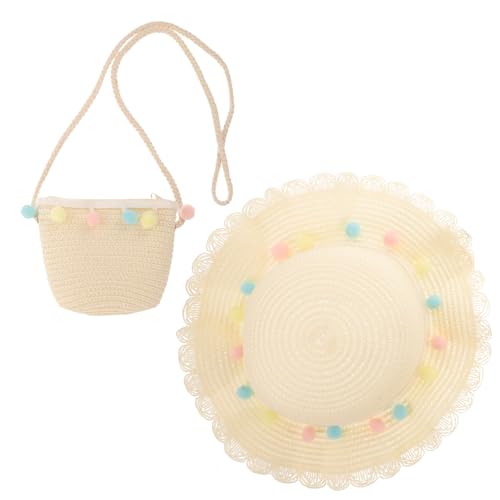 Infant Beach Hat Straw Handbag Toddler Sun Hat Bucket Hat Crochet Tote Crochet Purses Girls Hats