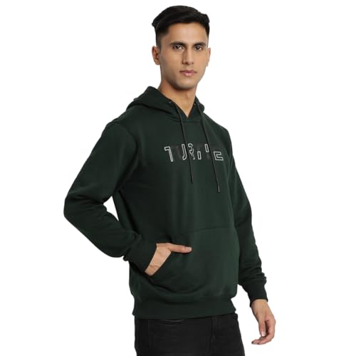 Sweat à capuche tricot homme vert taille 44 pull uni Turtle - 3