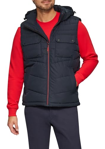 Gilet matelassé pour homme s.Oliver contre le vent avec capuche amovible