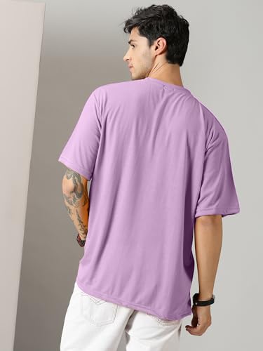 Image of RodZen Oversized Baggy Fit Half Sleeves Round Neck Solid Cotton Blend Combo T-Shirt for Men (Pack of 3)
