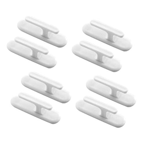 Ipetboom Ganchos Adhesivos para Cuerda De Persiana 8 Piezas Blanco Soporte Resistente y Antidesgaste Enrollador De Cordón para Persianas Uso Doméstico y Oficina
