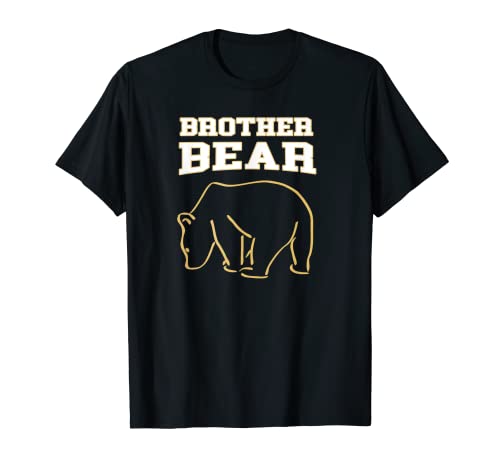 Uomo Brother Bear Fratello Orso Regalo Natale Coordinati Fratelli Maglietta