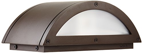 WAC Lighting WS-W2609-BZ Tube LED Outdoor Half Cylinder Wall Light Fixture, One Size, White/Bronze