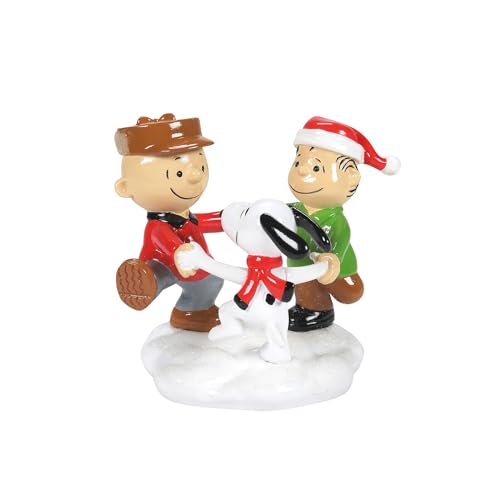 Department 56 6013661 Peanuts Village Accessories Charlie Linus And Snoopy A Trio Of Besties Figurine cover