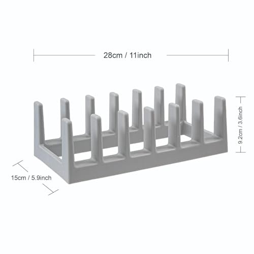 Support vertical pour couvercles de casseroles et support de couvercle poêles plat - 6