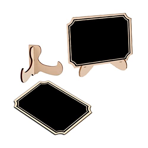 Image of CVANU Chalkboard Stand Wooden Place Card Name Blackboard Table Number Price (MDF Chalkboard 15 Pc 2)