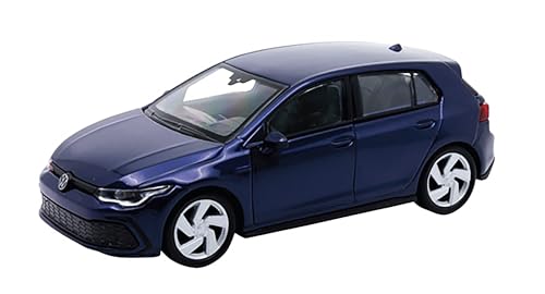 Toi-Toys Volkswagen Golf 8 GTI Voiture miniature en métal VW Modèle de voiture jouet 4-Variantes 49 (Bleu métallisé)