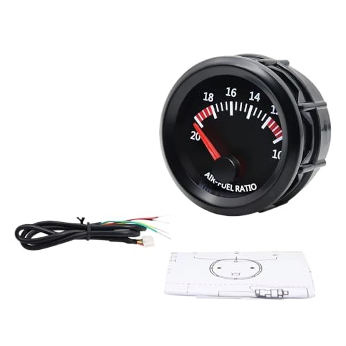 Jauge de rapport air-carburant 52 mm 12V avec capteur d'oxygène O2 pour voiture