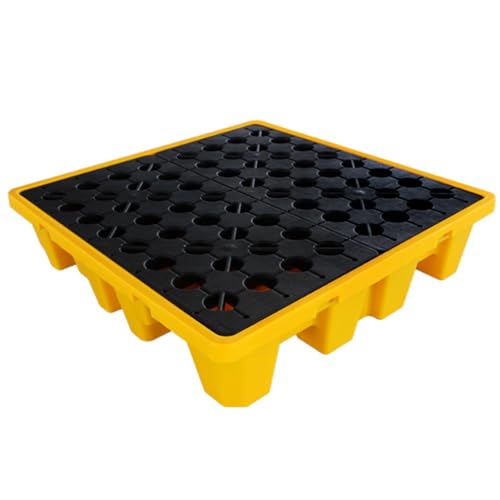 Genérico Plataforma Modular Industrial para contención de derrames con palets, estanterías de Pared para Garaje, Plataforma Modular de Polietileno para contención de derrames: palets antiderrame a pr