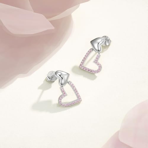 Boucles d'oreilles cœur argent 925 déclaration d'amour Lovans - 5