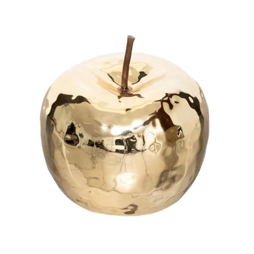 Paris Prix Atmosphera Créateur d'intérieur - Pomme Déco à Poser Céramique 14cm Or