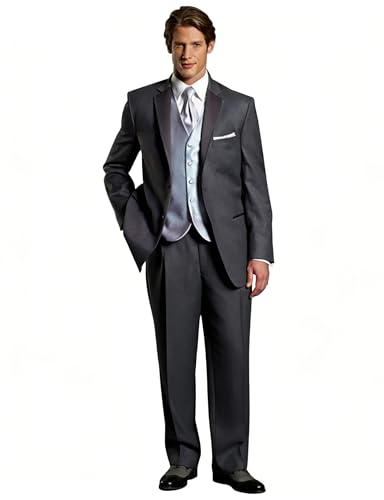 Blazer de fête pour hommes avec revers à encoche idéal pour mariage élégant