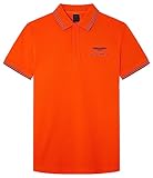 Hackett-Logo im Nacken Hackett London Herren AMR Tipped Polo Polohemd, Flame, XL
