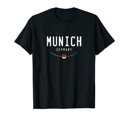 Munich Germany Flag T-Shirt, Black