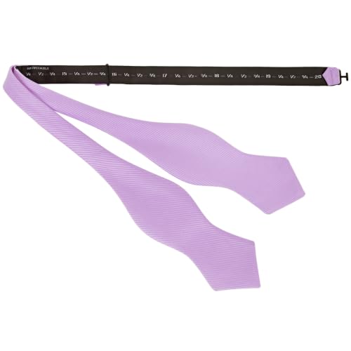 Image of GUUNIEE Men's Exquisite Woven Silk Self Bowtie Solid Diamond Bow Ties