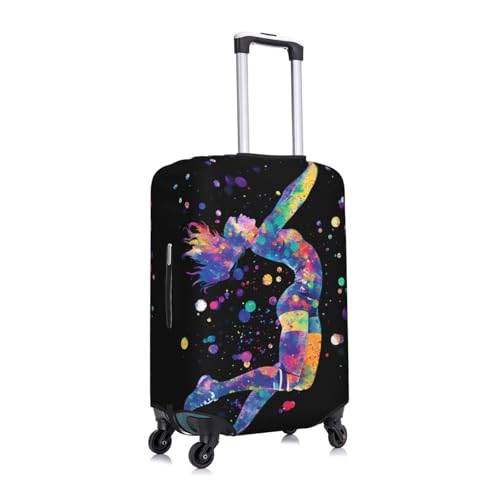 Basketball Girl Elastic Travel Luggage Cover, Washable Spandex Suitcase Protector, Anti-Scratch Fits 18-32 Inch3