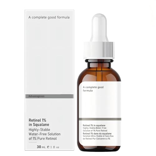 Retinol Puro Para la Cara, Serum Retinol, retinol 1% Serum Facial Mujer, serum Antiarrugas, Restaura la elasticidad de la piel, ligera y de fácil absorción, 30ml