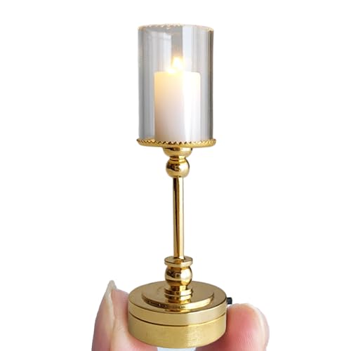 Jeorywoet Miniature Lights for Dollhouse, Mini Desk Lamp, 1:12 Scale Exquisite & Realistic Dollhouse Lights, Battery Operated Miniature Lights for...