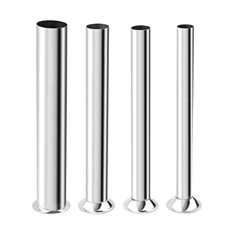 Hoypeyfiy Stainless Steel Sausage Stuffing Tubes, 4 Sizes Meat Grinder Sausage Stuffer Funnels Replacement for LEM 606,606SS,1606,1606SS Sausage Stuffers Cover