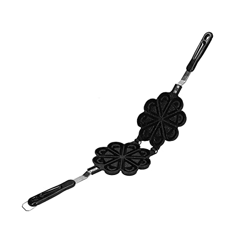 Gavigain Mini Waffle Maker Machine, Heart Shaped Waffles or Pancakes Maker with Long Handles and Plastic Shell Double Sides Waffler Griddle Iron Breakfast Maker for Breakfast, Lunch