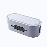 Kabelmanagementbox Kabelbox Kabel Organizer Box Täglicher Kaufhaus Kreative Home Online Box Steckdose Aufbewahrungsbox Draht Sortierung Kunststoffkasten-Grau_32 * 13 * 11 Cm