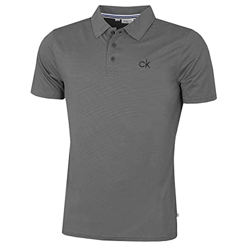 Calvin Klein Hommes Central Žvacuant l'humiditŽ Polo de Golf - Argent - M