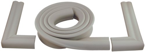 Image of KidKusion Hearth Cushion | Made in USA | Taupe | 8.33 Ft of Padding | Child Safety, Edge and Corner Guard, Baby Proof Fireplace Bumper