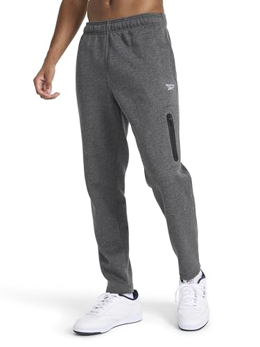 Reebok Men's Tremont Fleece Pant, Standard Fit with Open Bottom
