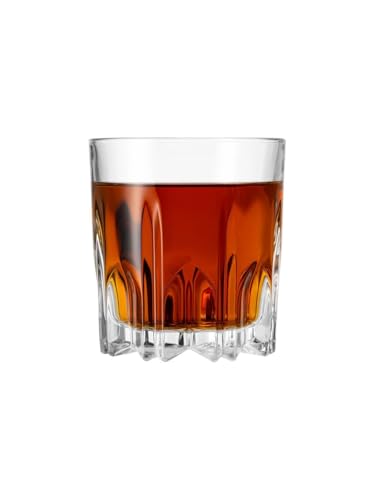 Image of Clear Glass Drinking Glasses Set for Water, Juice, Beverages, Set of 6 (Exciliber)