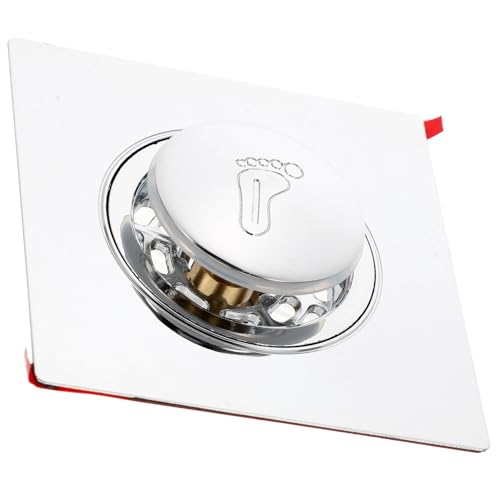 Baluue Tapón para Lavabo de Baño con Colador de Inoxidable Drenaje con Filtro Antiatascos Diseño Pop-up Fácil Limpieza y Sellado Hermético para Evitar Fugas y Bloqueos