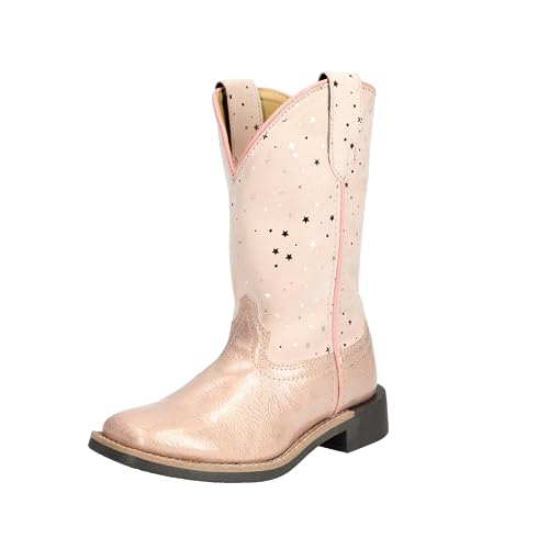 Smoky Mountain Western Boots Girls Starlight Square Toe Pink 3314Y3