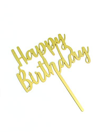 Opiniones y reviews de Pasteles chedraui de esta semana. 40 Letrero Pastel Cake Topper Happy Birthday Gold BdLG-005