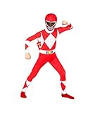 Morphsuits Rojo Mighty Morphin Disfraz Power Ranger Niño y Niña, Disfraces para Carnaval y Halloween, Large