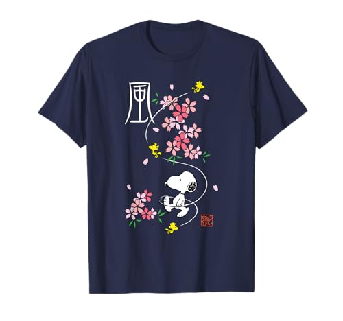 ピーナッツ スヌーピー&ウッドストック 日本 桜 Tシャツ