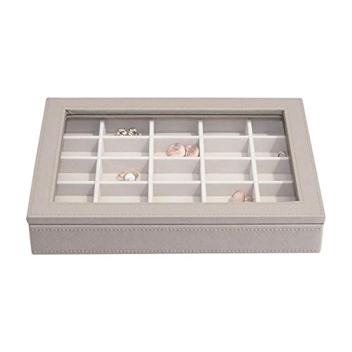 Preisvergleich Produktbild Stackers Schmuckkästchen mit Glasdeckel, mittelgroß Minimalistisch taupe